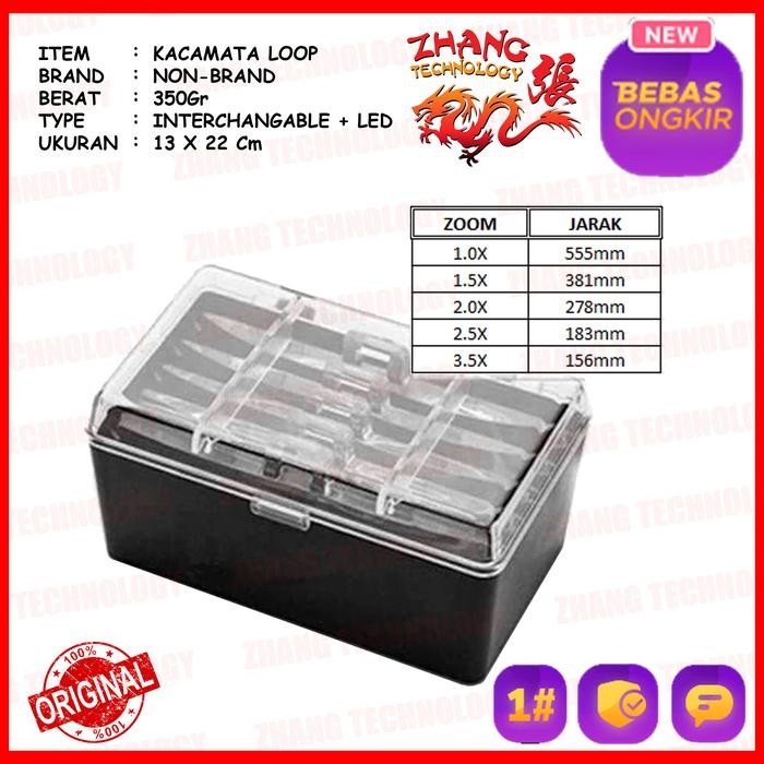 

HELM KACAMATA PEMBESAR REPARASI JAM 5X MAGNIFIER 2 LED 9892B2 ORIGINAL