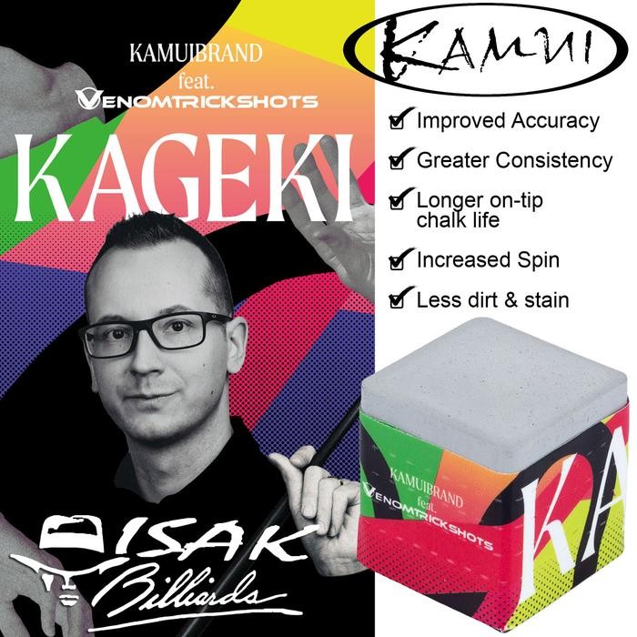 

Kamui KAGEKI Chalk - Japan Billiard Chalks Venom Trickshot Biliar Ori
