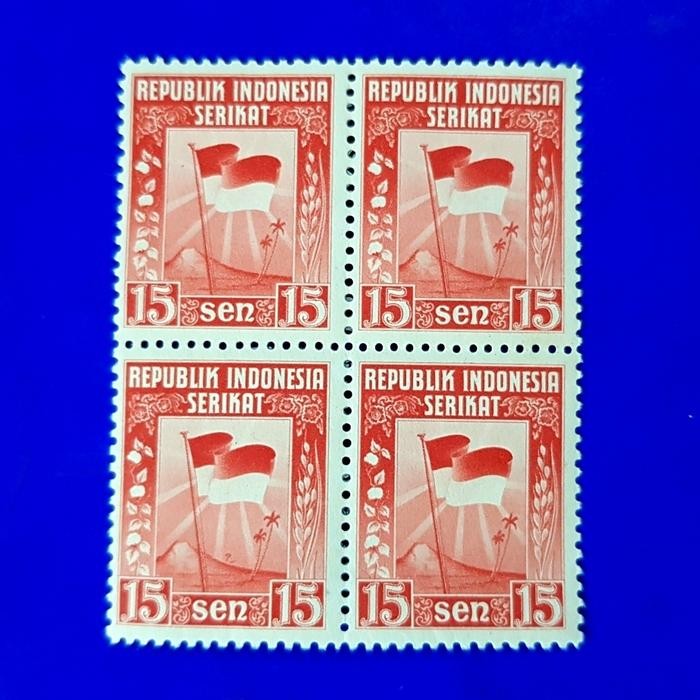 

SALE Perangko/Prangko INDONESIA. 1950. Bendera Merah Putih. Blok-4