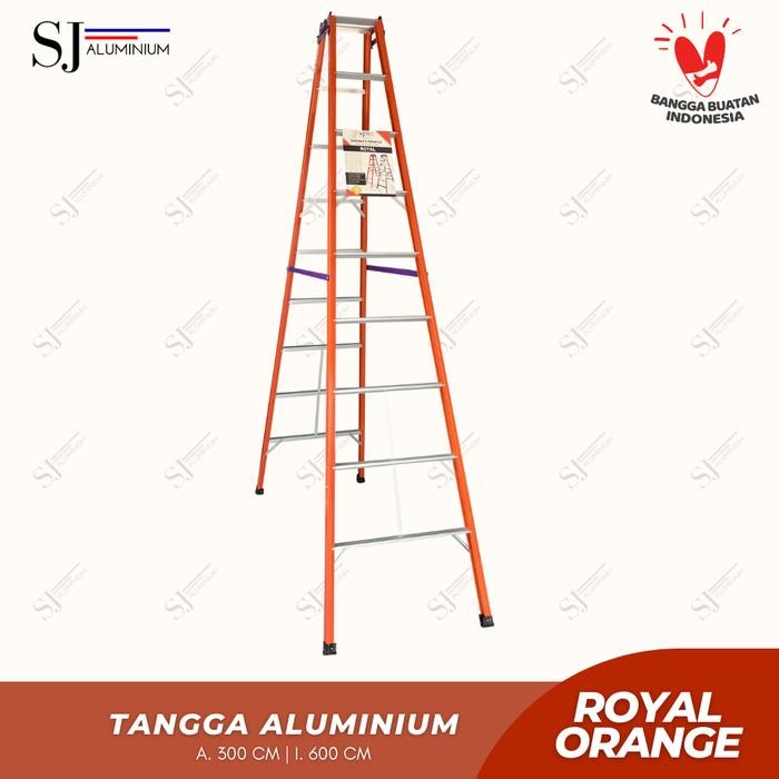 

Terlaris Royal - Tangga Lipat Aluminium Multifungsi Orange - Jumbo Aluminium Ladder - 3 Meter / 300