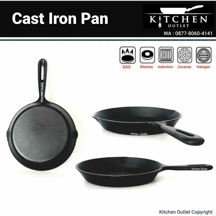 Cast Iron Fry Pan Mini Round Cast Iron Skillet Egg Pan 20Cm