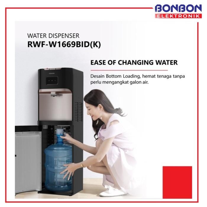 Toshiba Dispenser Air Galon Bawah RWF-W1669BID(K)