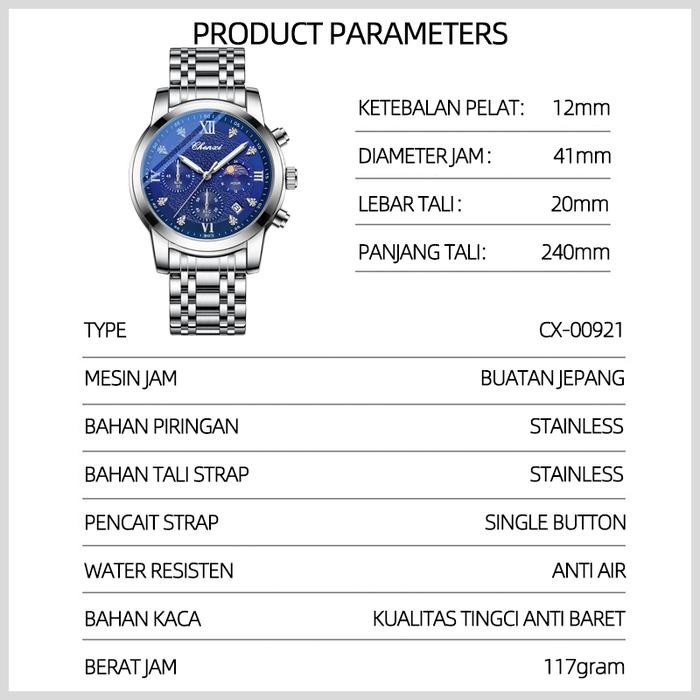 Jam Tangan Pria Unik & Stylish Luxury Stainless Steel Multifungsi Outdoor Digital, Analog, Tanggal,
