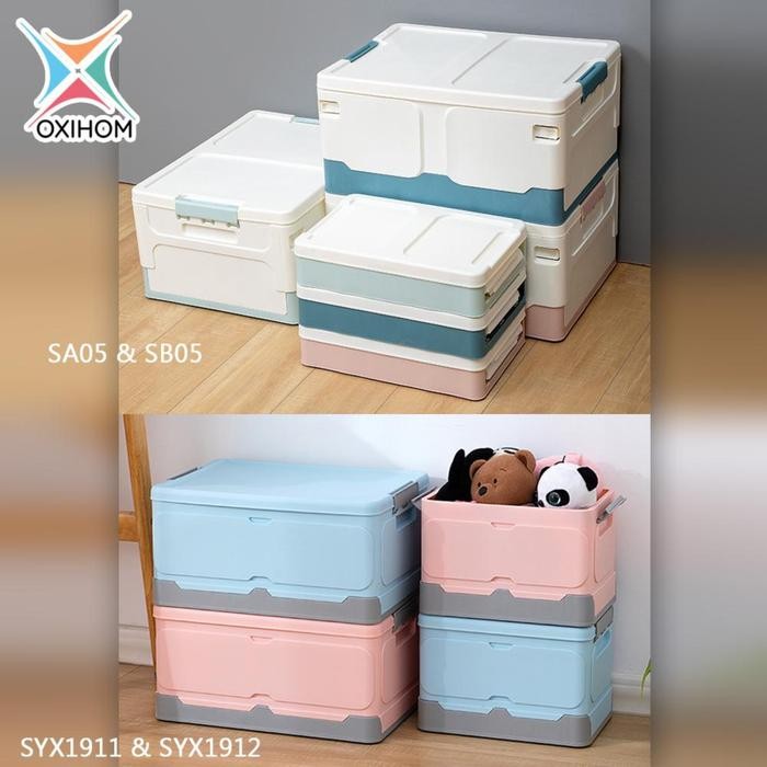 

Oxihom Kotak Lipat Kontainer Plastik Folding Container Plastic Storage Box Mainan Pakaian