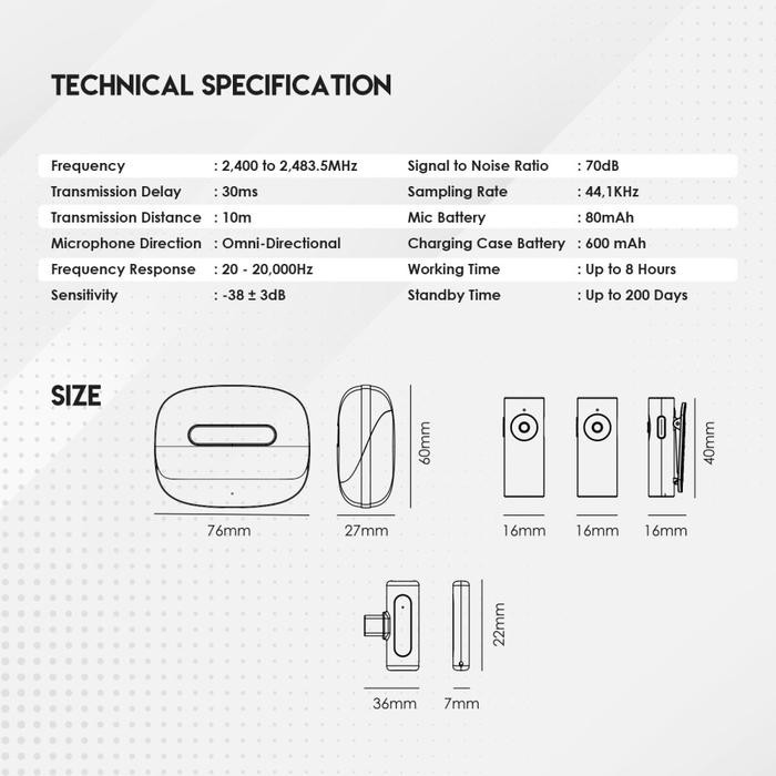Fantech Leviosa Air Wireless Lavalier Microphone