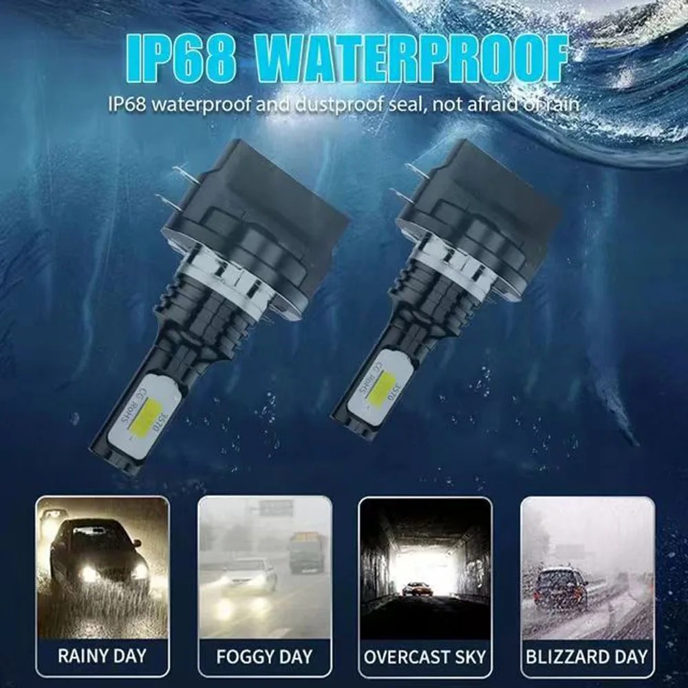 2PCS Car H11B H15 LED Headlight H9B CSP Chip High Power High Brightness CSP Front Fog Light H11B Led