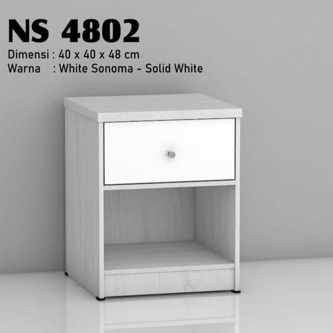 Nakas Minimalis Meja Samping Tempat Tidur Laci Serbaguna