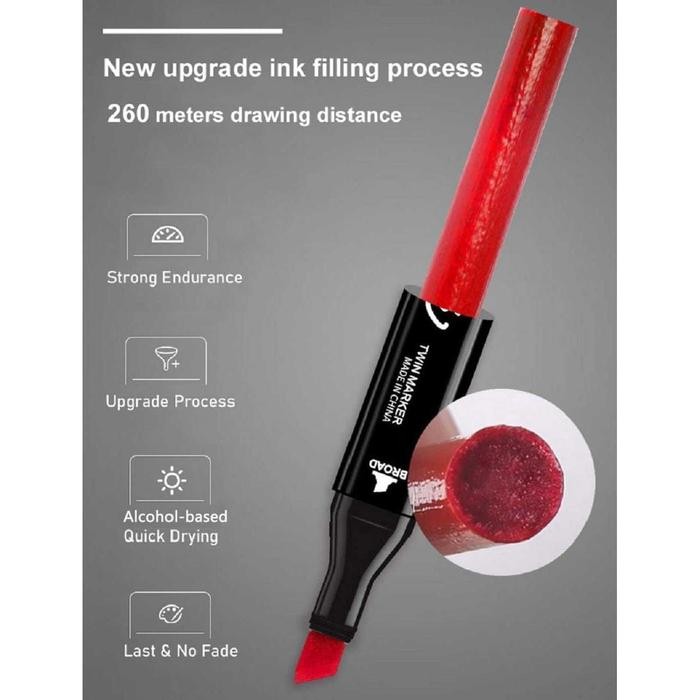 

Set Spidol Touch 40 Warna Spidol Sketsa Pena Kuas Spidol Seni Ujung Ganda Seni Spidol Gambar