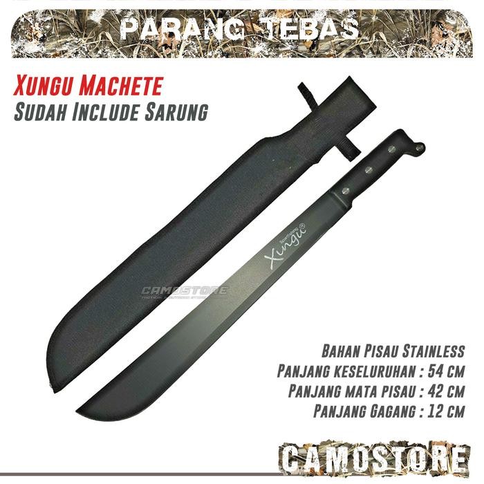 Parang Xungu Machete Pisau Survival Tactical Berburu Camping Alat Buka Jalur Hunting Berkebun
