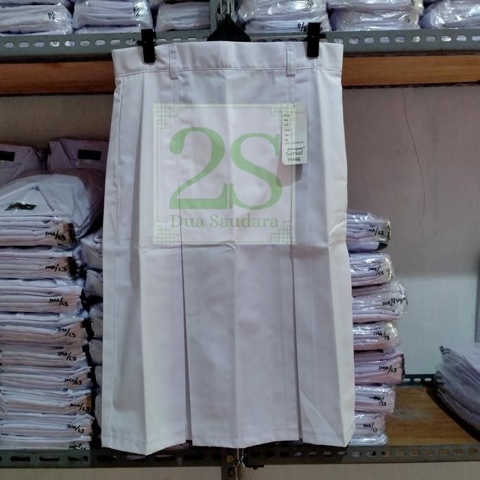 Seragam Sekolah Rok Pendek Span SMP Putih