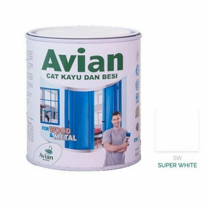 BEST SELLER AVIAN-Cat Kayu Besi High Glossy (Cepat Kering) 1Kg Putih(SW) Mengkilap