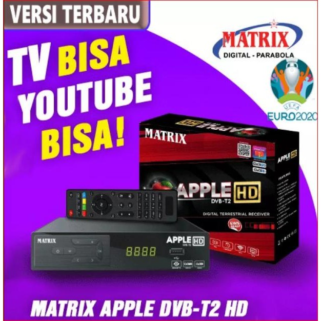 Project - Paket Lengkap Set Top Box Dvb T2 Matrix Apple +Dongle Usb +Kabel Hdmi