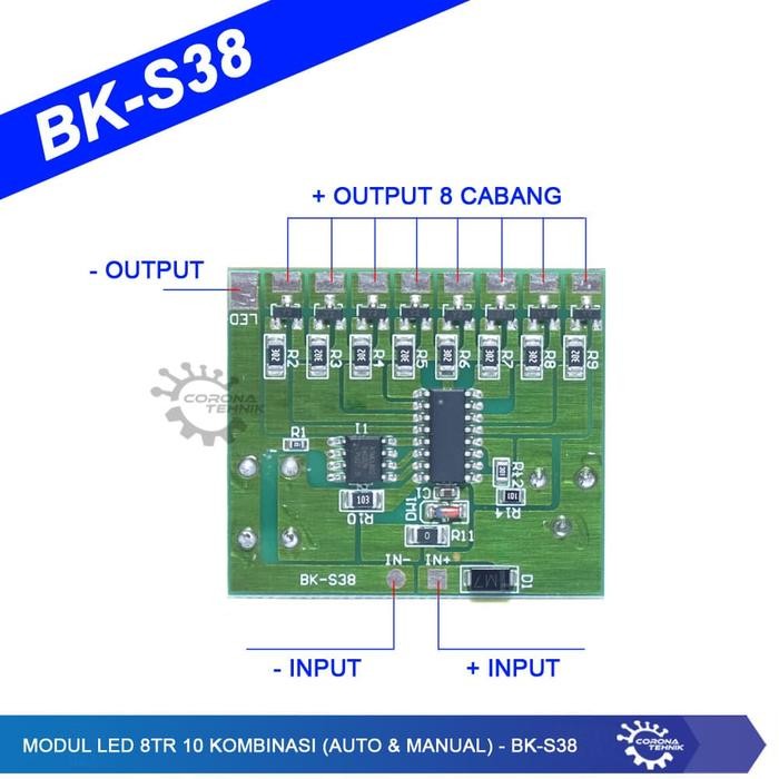 Modul Led 8Tr 10 Kombinasi (Auto & Manual) - Bk-S38