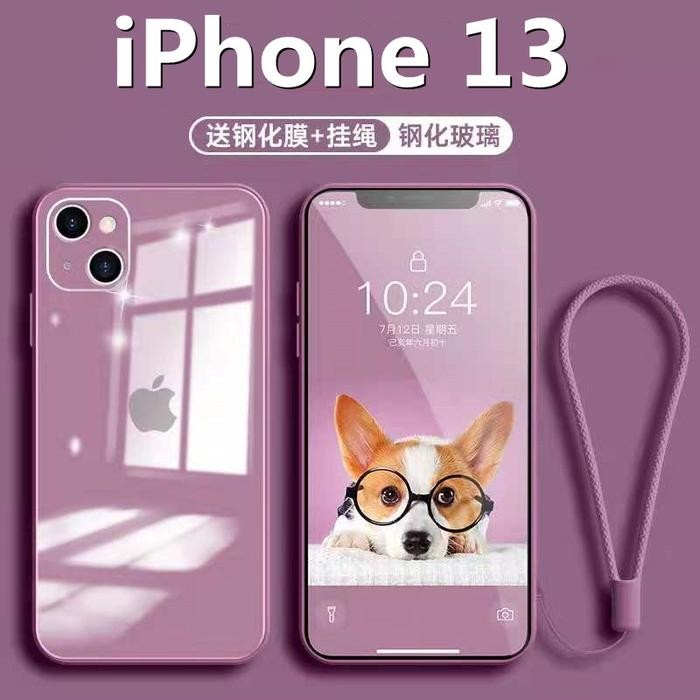 IPHONE 13 MINI 13 PRO MAX SOFT CASE TALI LANYARD MIROR KACA SILIKON HP