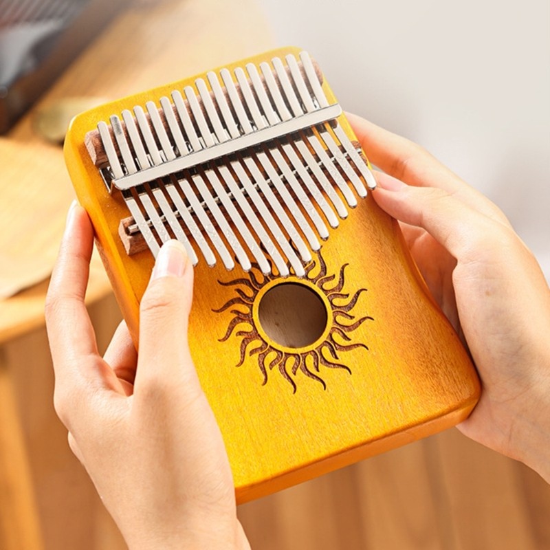 Portable Small Thumb Piano 17/21 Keys Thumb Piano Portable Pocket Finger Piano Musical Instrument