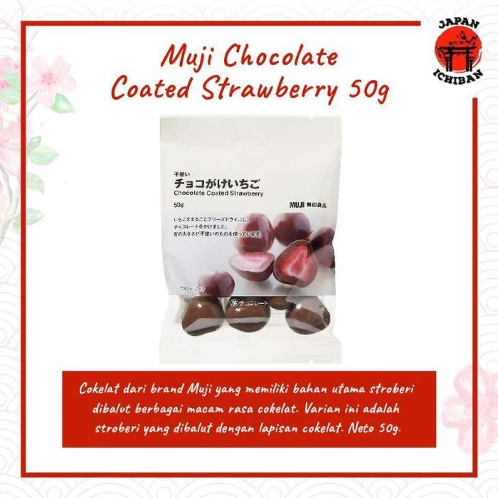 

Muji Chocolate Coated Strawberry - Stroberi Lapis Coklat Ori Japan best seller