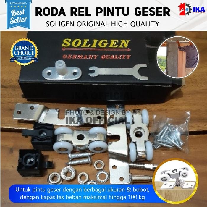 Roda Rel Pintu Geser Sliding / Roda Rel Pintu Dorong SOLIGEN / Roda rel pintu dorong geser SOLIGEN
