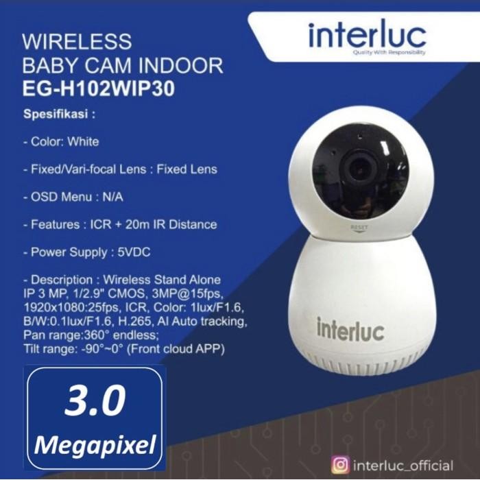 (Expert) CAMERA CCTV Interluc Edge 3MP Smart Camera Indoor PTZ IP Audio Wifi -