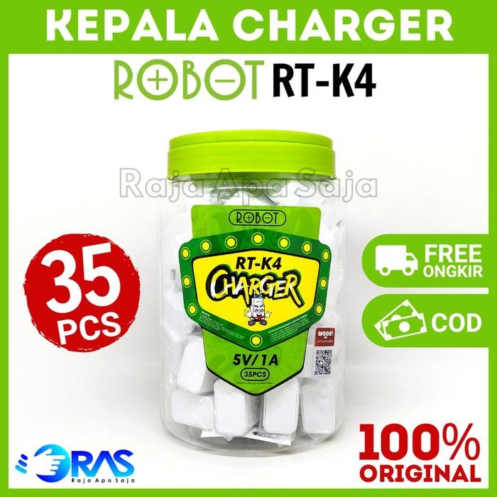 (Expert) KEPALA CHARGER ROBOT TOPLES ISI 35 PCS TOPLES - Adaptor Adapter