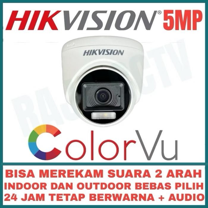 camera cctv hikvision 5mp colorvu fullcolor two way audio suara 2 arah