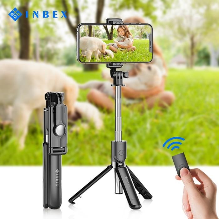 (Expert) READY INBEX S03 Tongsis tripod selfie stick /70cm Bluetooth Tripod