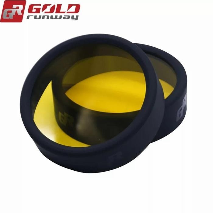 Lensa Kabut Slip On For Gold Runway 50W Gr-50X Penutup Lensa Kuning