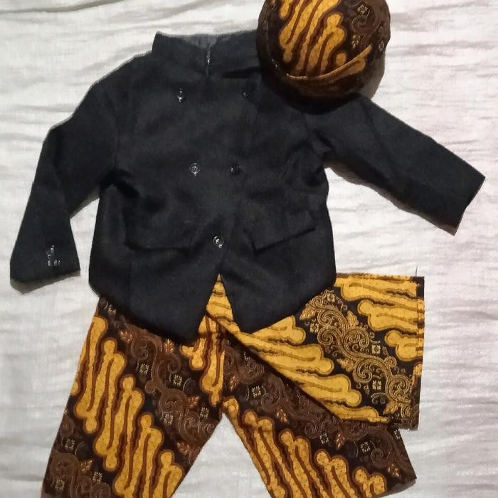 Baju Beskap Bayi Laki Laki Pakaian Adat Jawa Turun Tanah Tedak Sinten Promo