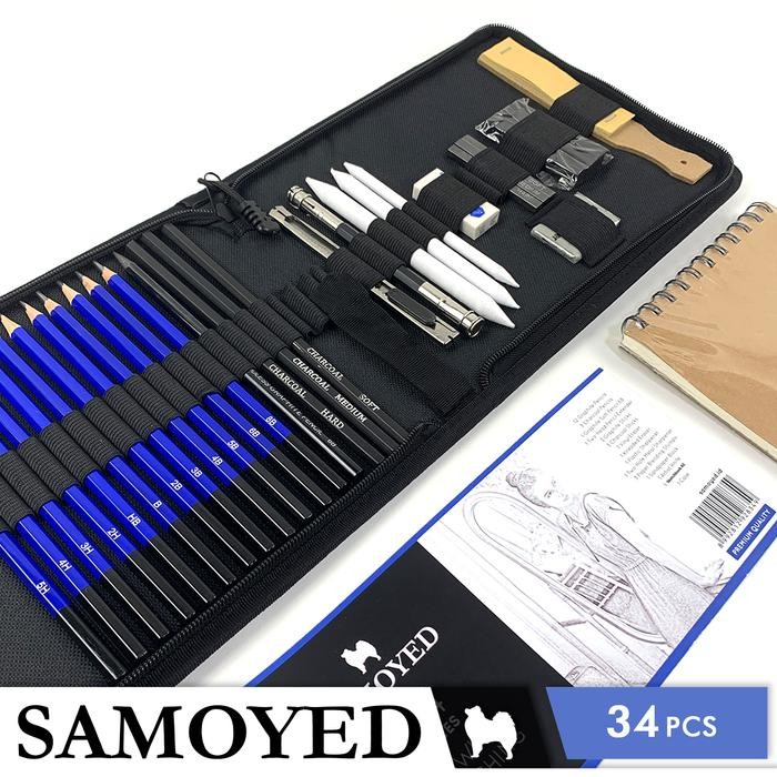 

FLASH SALE PERALATAN PENSIL GAMBAR SKETSA / PROFESSIONAL DRAWING SKETCHING SET SAMOYED DRSK-P34