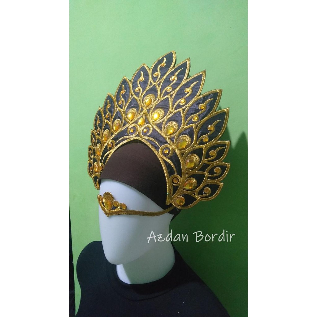 Renda Bordir Hiasan Kepala Mahkota Dewi Sinta/Siger Aksesoris Tari