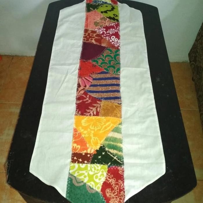 Taplak Meja Perca Batik Kombinasi Kain Blaco