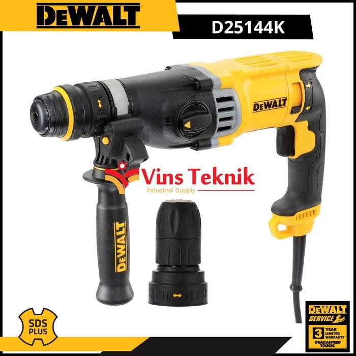 Mesin Bor Beton Rotary Hammer 28MM D25144 DEWALT D25144K