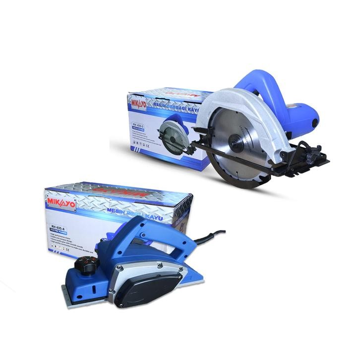 PAKET TUKANG KAYU TERLENGKAP  MESIN BOR + GERINDA +PLANER+CIRCULAR