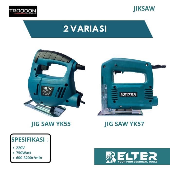 BELTER Jigsaw Mesin Gergaji Listrik Potong Kayu Variable Speed Gergaji Potong Kayu Triplek