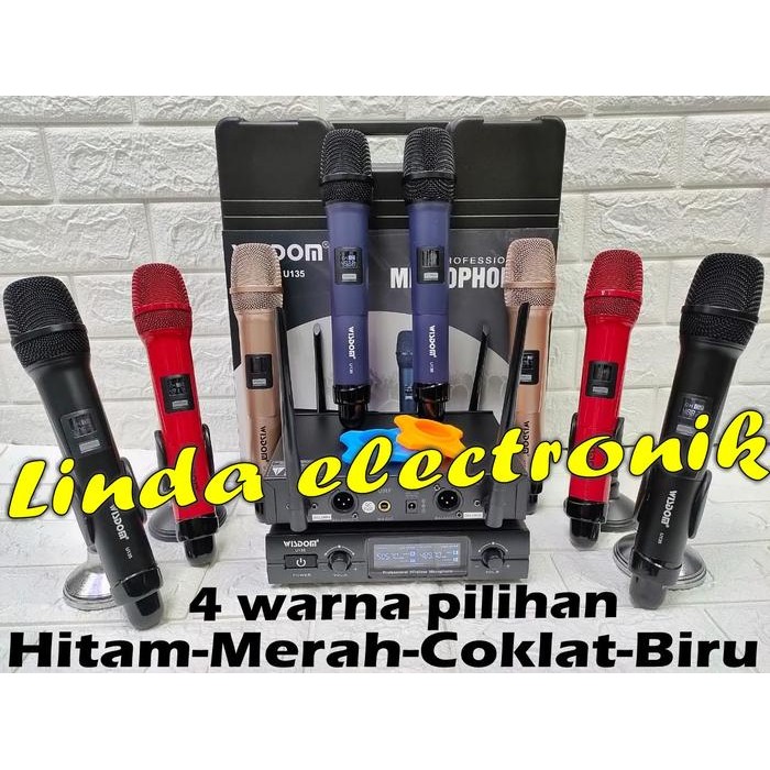 MIC WIRELESS WISDOM U135 2 MIC PEGANG MIC WISDOM U 135 ORIGINAL