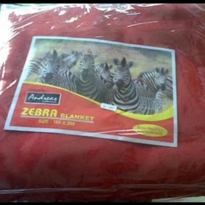 selimut wol zebra 160x200