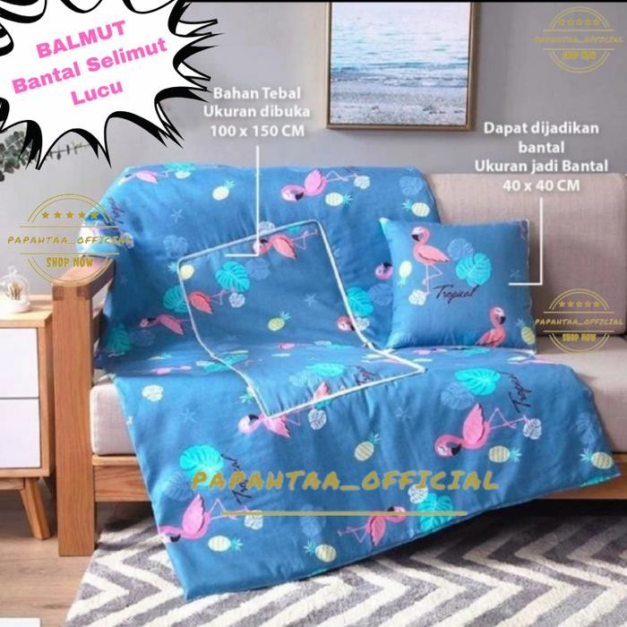 Bantal Selimut Balmut Bantal Selimut Kepala Karakter 2 in 1