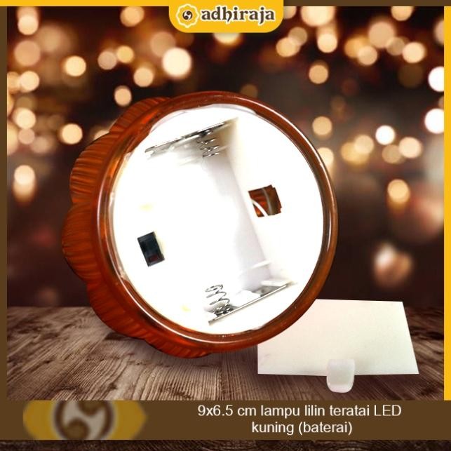 ima Lampu lilin Altar Puja Sembahyang teratai LED merah
