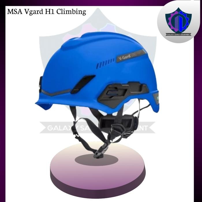 HELM SAFETY CLIMBING MSA V-GARD H1 BIRU MSA