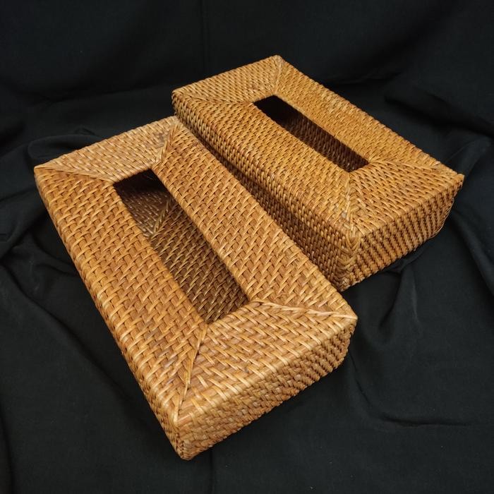 PREMIUM Box Tissue / Anyaman Rotan / Tempat Tissue Rotan / Kotak Tisue