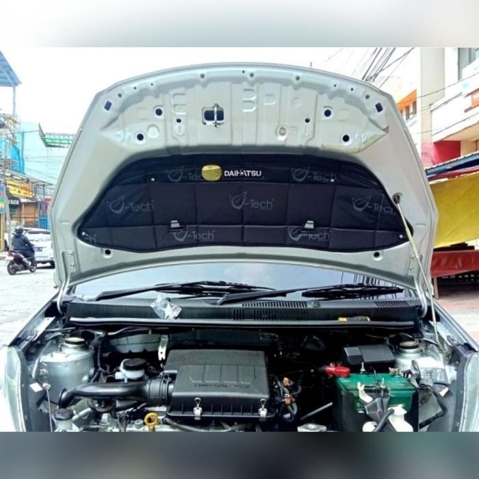 PREMIUM Daihatsu Sirion 2012-2019 Vtech Original peredam hitam kap mesin mobil