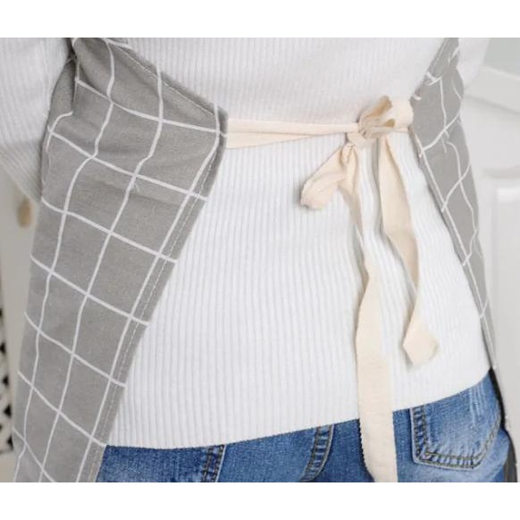 (Allthebest) CELEMEK MASAK APRON MASAK KOREAN STYLE MINIMALIS KEKINIAN MURAH