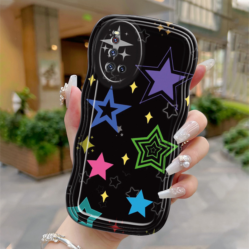 Casing Hp Untuk VIVO V19 V19 Neo V17 V17 Pro Case Krim gelombang Softcase Silikon Kesing bintang luc