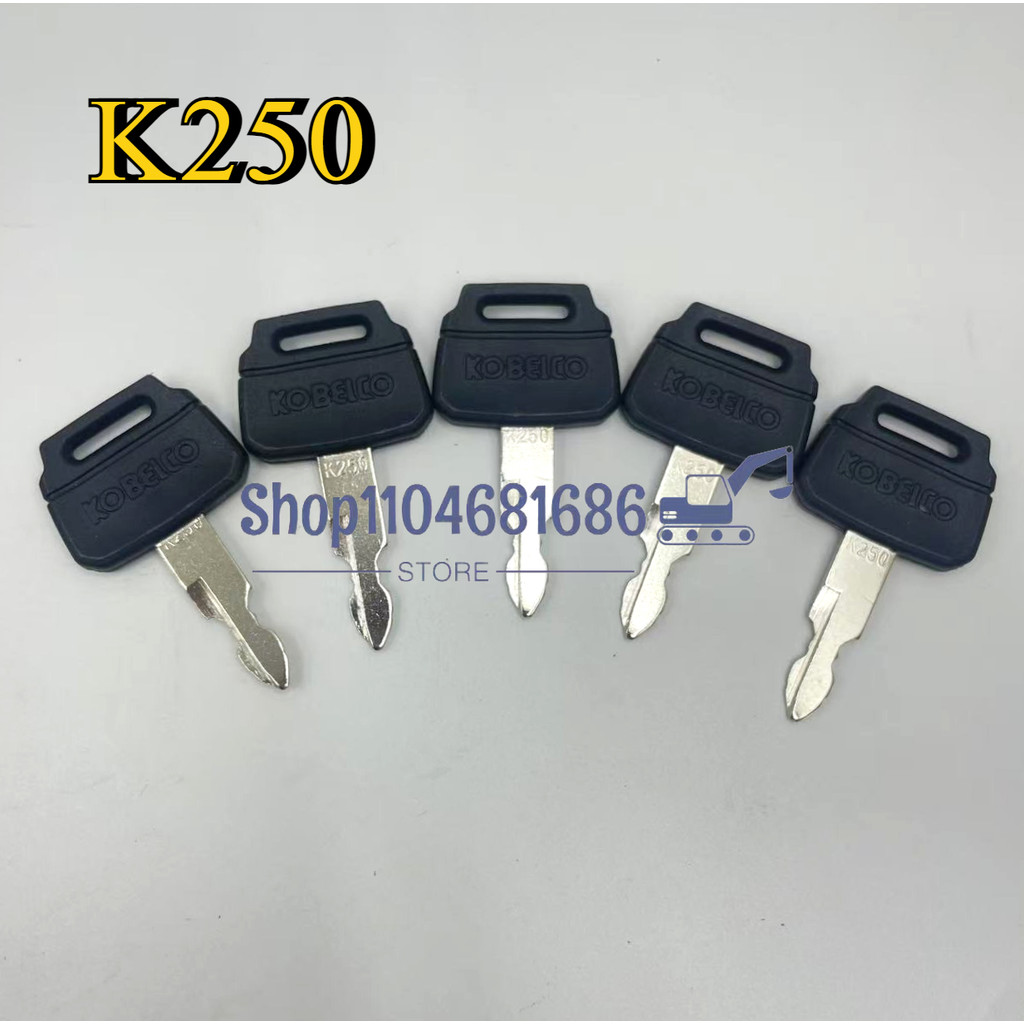 5Pcs Oem K250 Keys For Kobelco Ignition Key Fits Kobelco Excavator Loader Dozer Parts Excavators