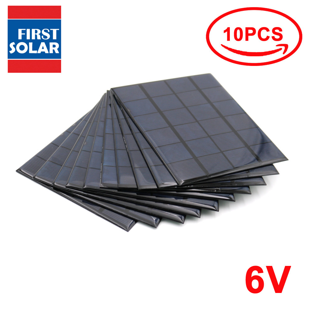 10Pcs X Dc Solar Panel 6V 100Ma 167Ma 183Ma 333Ma 500Ma 583Ma 750Ma Solar Battery Cell Phone Charger