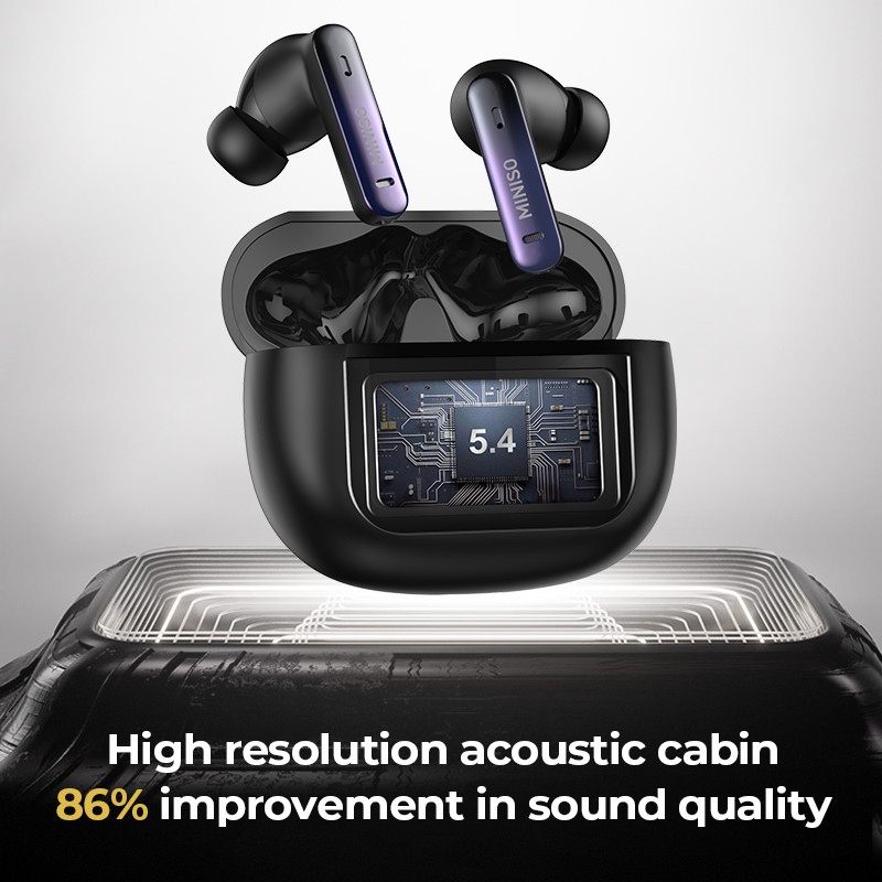 Miniso X25 Ture Wireless Bluetooth 5.4 Earphones Sports Wireless Headphones With Mic Touch Control