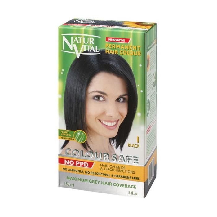 NATURVITAL Natur Vital ColourSafe Permanent Hair Dye Black 1 // SPORE