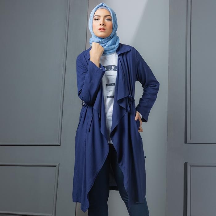 Flamoush Harvia Navy Outer Wanita