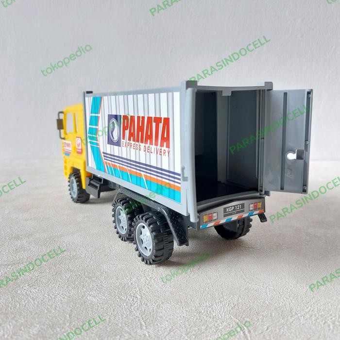 MAINAN TRUK BOX EXPEDISI TRUK MUATAN BARANG MOBIL MOBILAN MANUAL