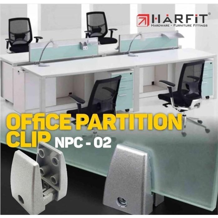 BRACKET AMBALAN PENYEKAT PARTISI KAYU SEKAT MEJA KANTOR + KAKI PUTIH