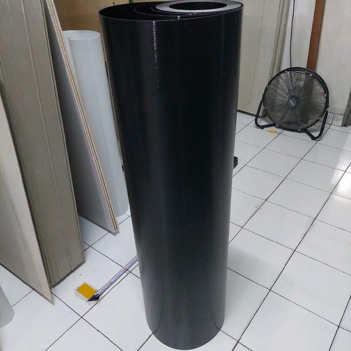 FIBER PENUTUP PAGAR 120CM MOTIF SALUR LURUS HITAM TEBAL